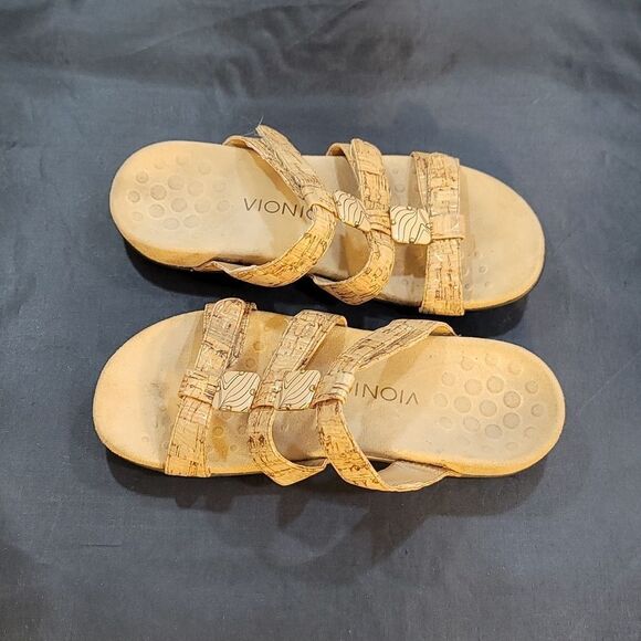 VIONIC AMBER GOLD CORK SYNTHETIC WOMEN"S SANDAL - Picture 7 of 14